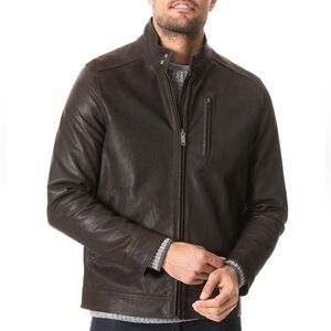 Rodd & Gunn Westhaven Leather Jacket Chocolate Large
